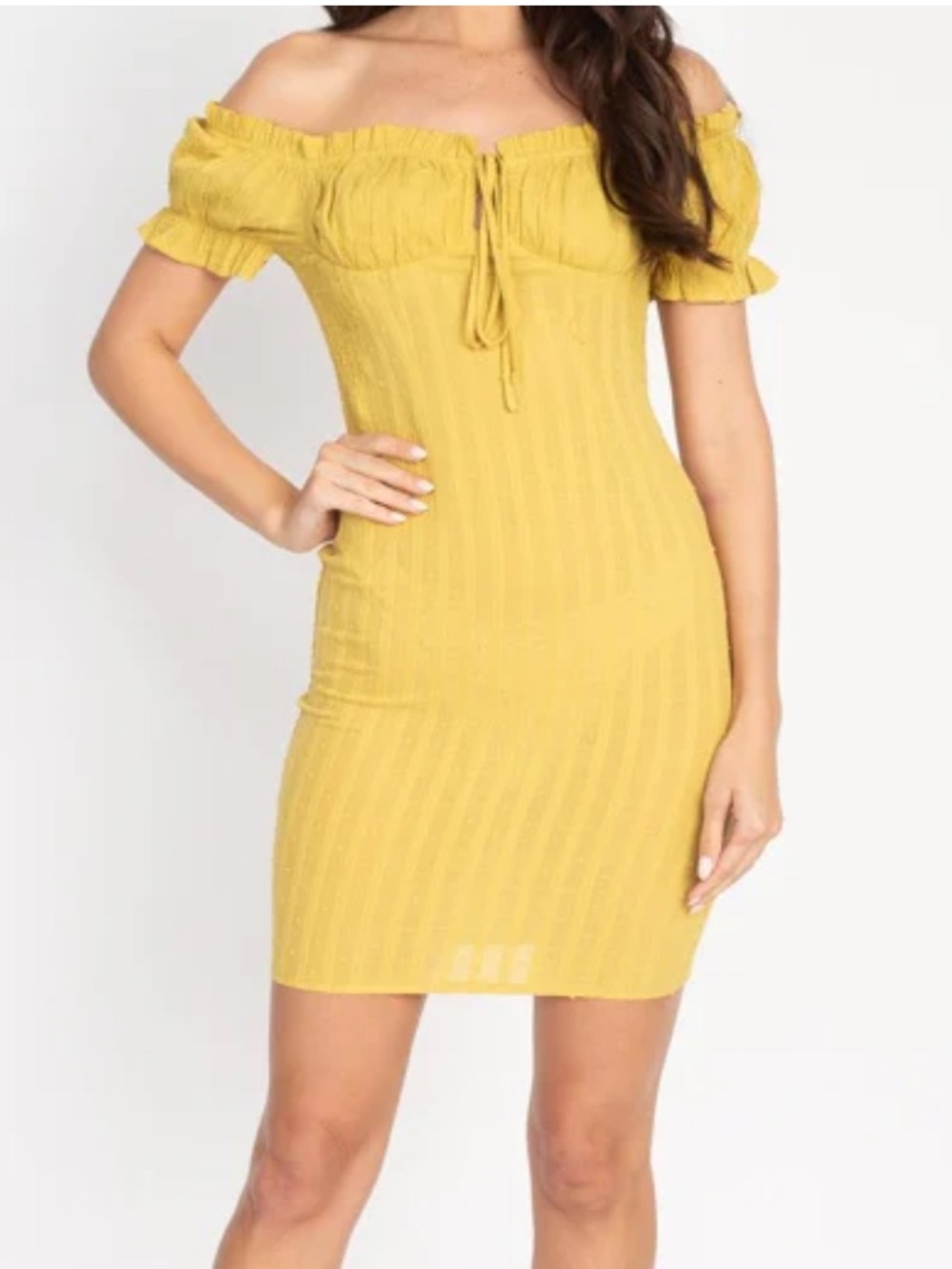 Ovianca Women's Mustard Mini dress
